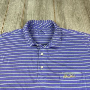 Peter Millar Sea Island Polo Shirt Size L Mountain Collection Purple